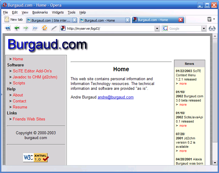 Burgaud.com 3.0 (PHP)